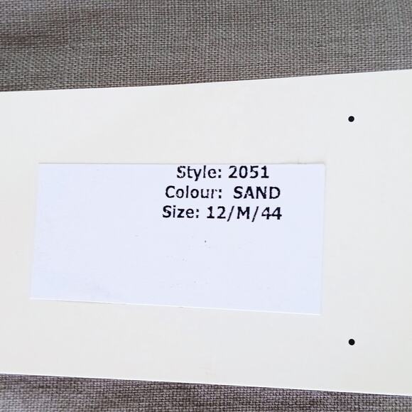 Terzo Millennio Women's SZ 12/M/44 Linen Sleeveless Ruffle Front Dress Back Lace - Picture 8 of 9